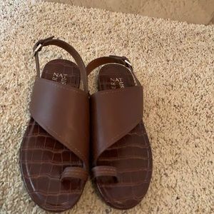 Naturalizer Brown Leather Sandals 8.5